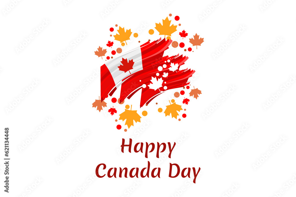 Happy Canada Day Vector Illustration. Suitable for greeting card, poster and banner. Happy Canada Day Vector Illustration. Suitable for greeting card, poster and banner.