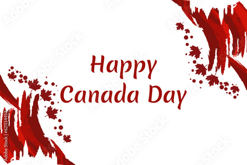 Happy Canada Day Vector Illustration. Suitable for greeting card, poster and banner.