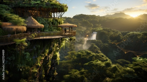 World inspired by the Amazon rainforest, with lush greenery, exotic wildlife, and tribal communities © Damian Sobczyk