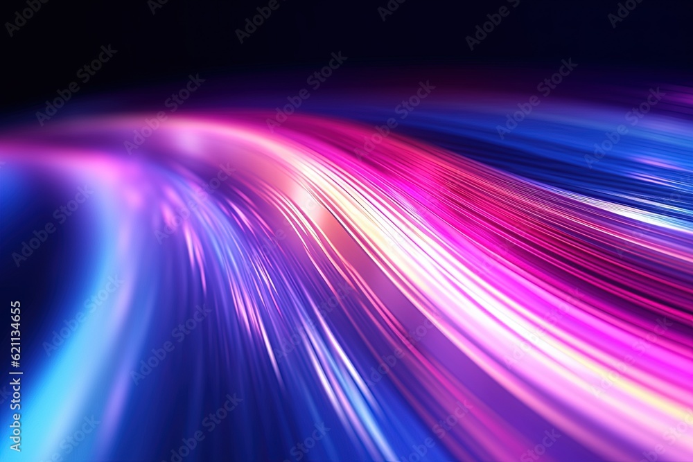 abstract futuristic background with pink blue glowing neon moving high speed wave lines and bokeh lights. Data transfer concept Fantastic wallpaper