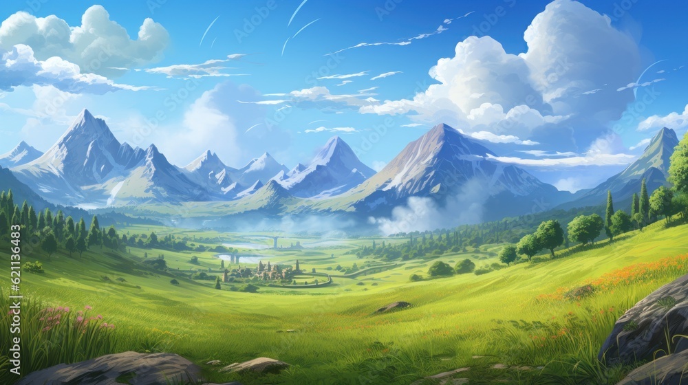 Fototapeta premium RPG Open World Game Art