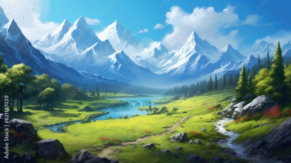 Beautiful Scenery Game Art