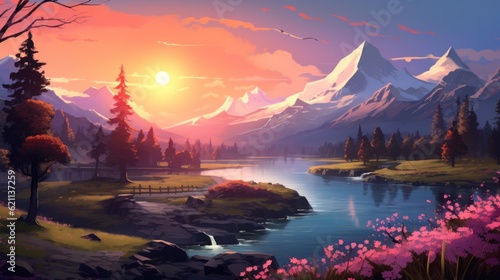 Beautiful Scenery Game Art