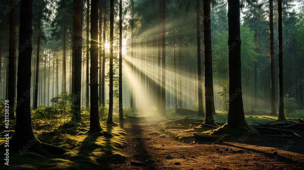 Fototapeta premium Generative AI, Whispering Sunlight