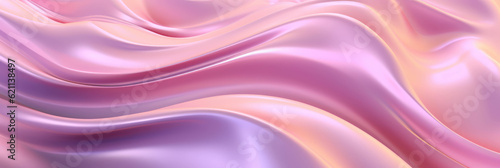 Abstract  liquid background with soft pink metal waves
