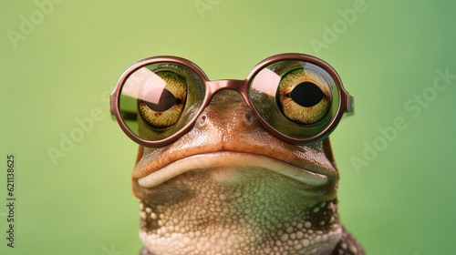 Generative AI, Cool Frog in Stylish Sunglasses