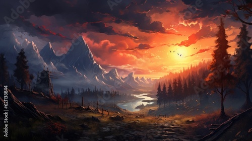 Beautiful Scenery Game Art