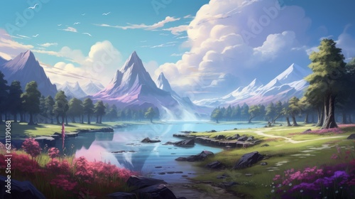 Beautiful Scenery Game Art