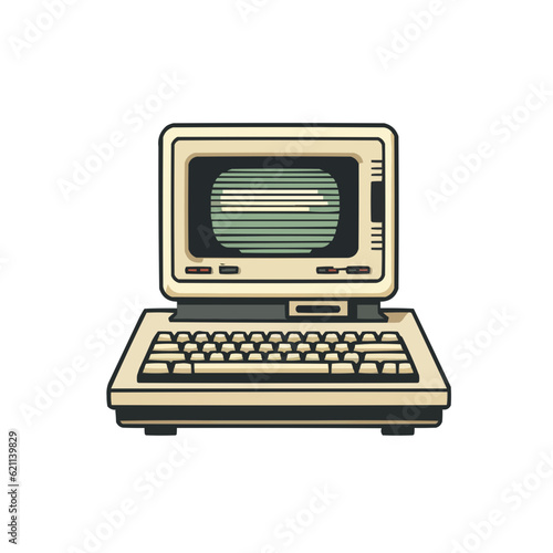 Retro Brick Machine Vector