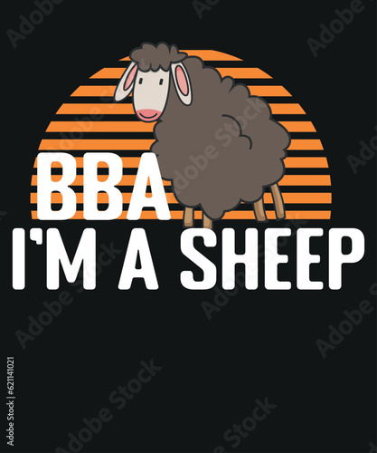 BBA I'm A Sheep Costume For A Lamb Farmer T-Shirt design vector,  sheep farmer,cute sheep hearts love, sheep lover, sheep mom, sheep farmer

