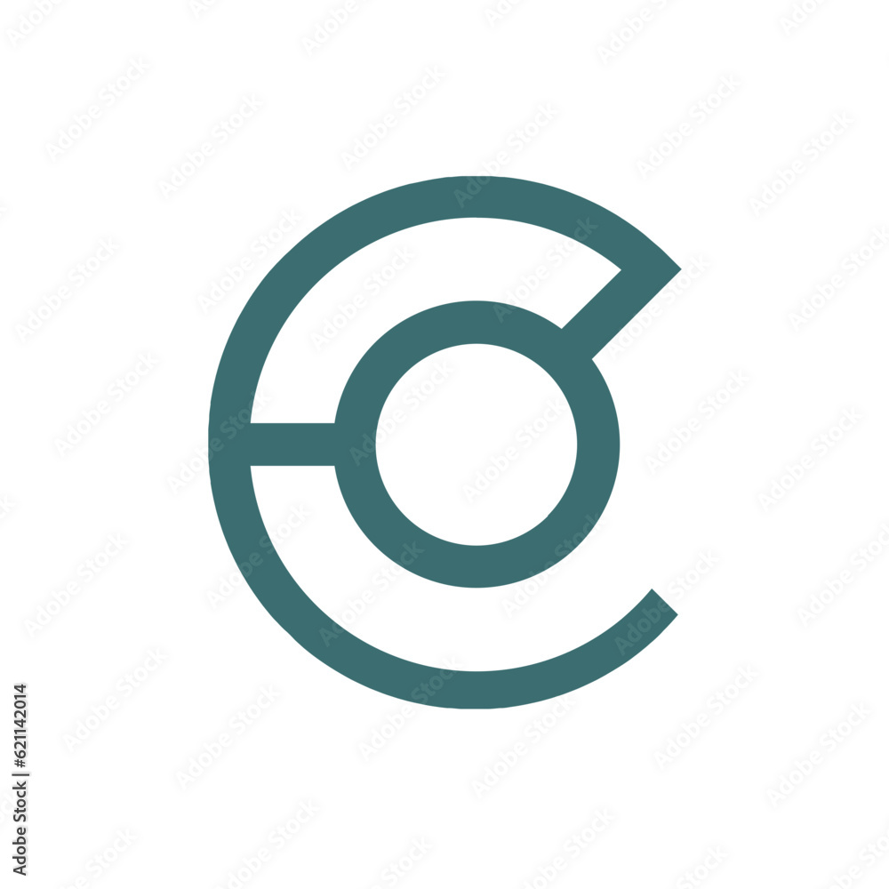 Fototapeta premium Monogram design vector logo. Monogram initial letter mark C logo design. Monogram design vector logo. Monogram initial letter mark C logo design simple C monogram