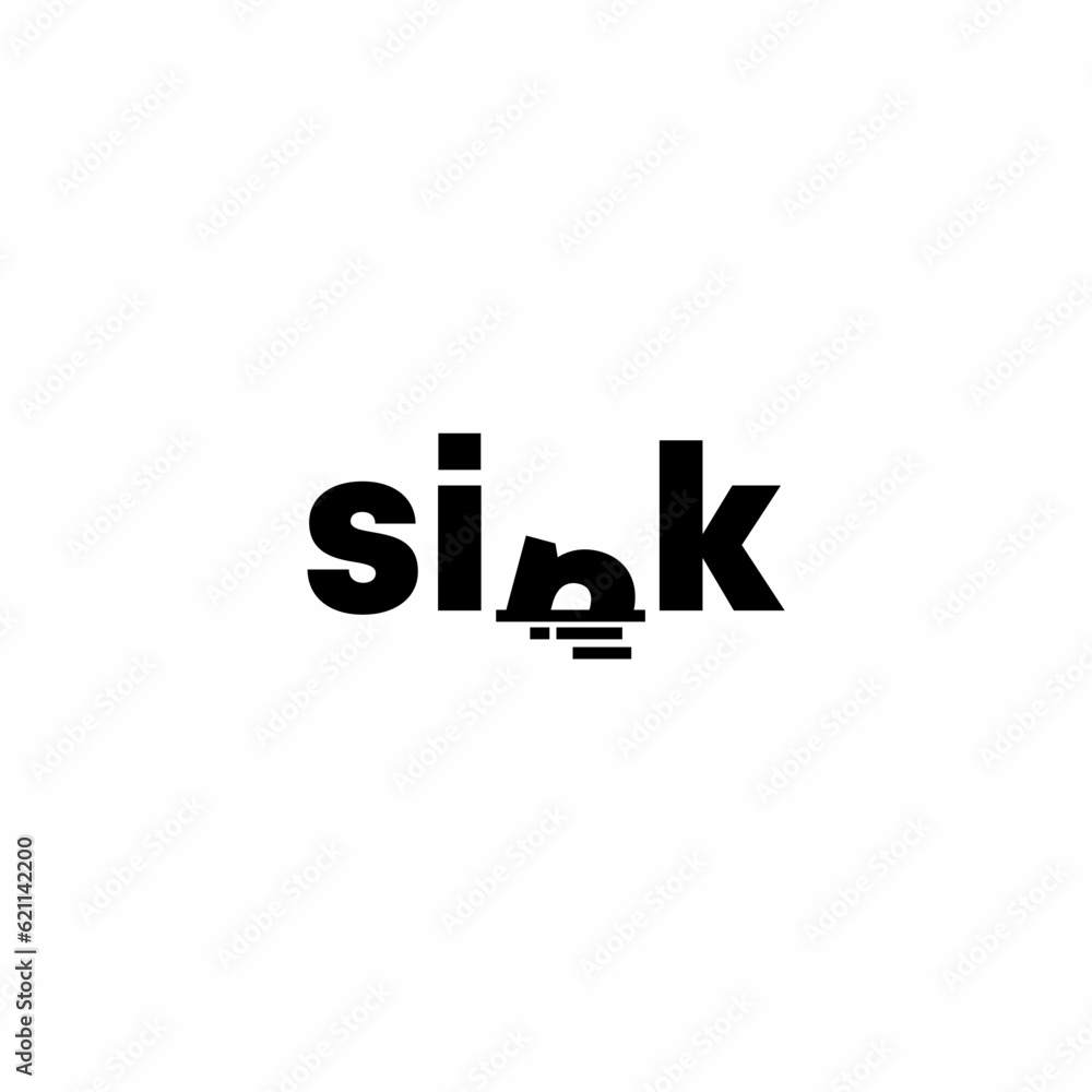 Obraz premium sink logo design, logotype and vector logo
