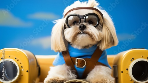 Wallpaper Mural Lhasa Apso Pilot: Skybound Adventurer with Fur-Friendly Flair Torontodigital.ca