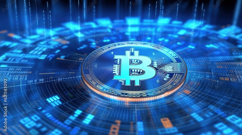 Cryptocurrency background with various of shiny silver and golden physical cryptocurrencies symbol coins.stack with growing business graph. Investment and financial concept.AI generated Cryptocurrency background with various of shiny silver and golden physical cryptocurrencies symbol coins.stack with growing business graph. Investment and financial concept.AI generated
