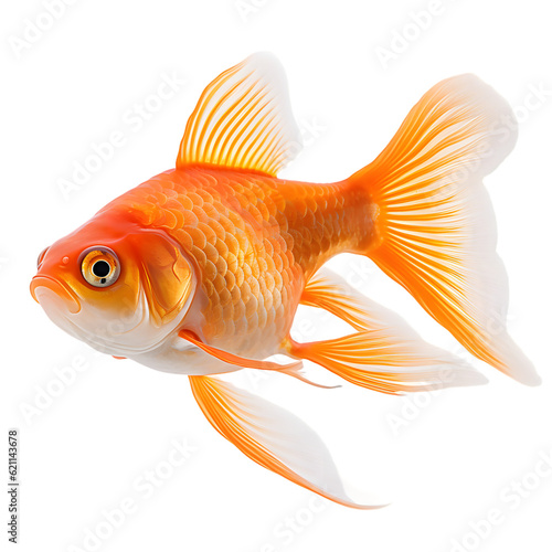 Fototapete goldfish isolated