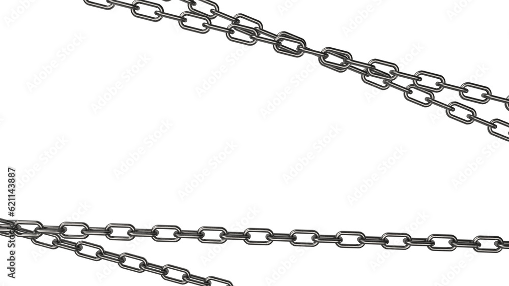 The metal chain png image 3d rendering The metal chain png image 3d rendering