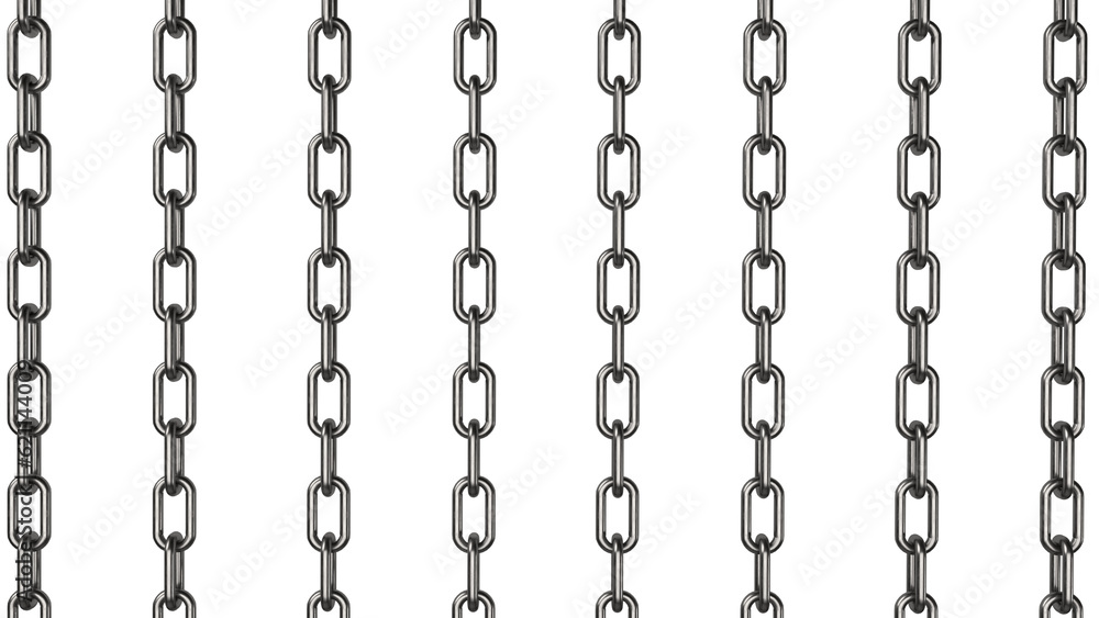 The metal chain png image 3d rendering The metal chain png image 3d rendering