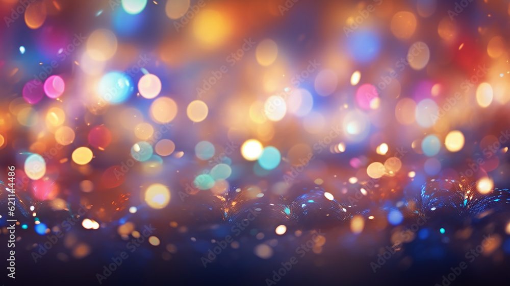 An enchanting image capturing the beauty of Christmas bokeh, with twinkling lights in soft focus, evoking a sense of warmth and joy during the holiday season. Generative AI An enchanting image capturing the beauty of Christmas bokeh, with twinkling lights in soft focus, evoking a sense of warmth and joy during the holiday season. Generative AI