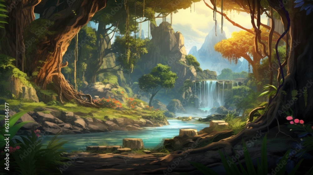 Obraz premium A beautiful and mysterious land hiding its secrets