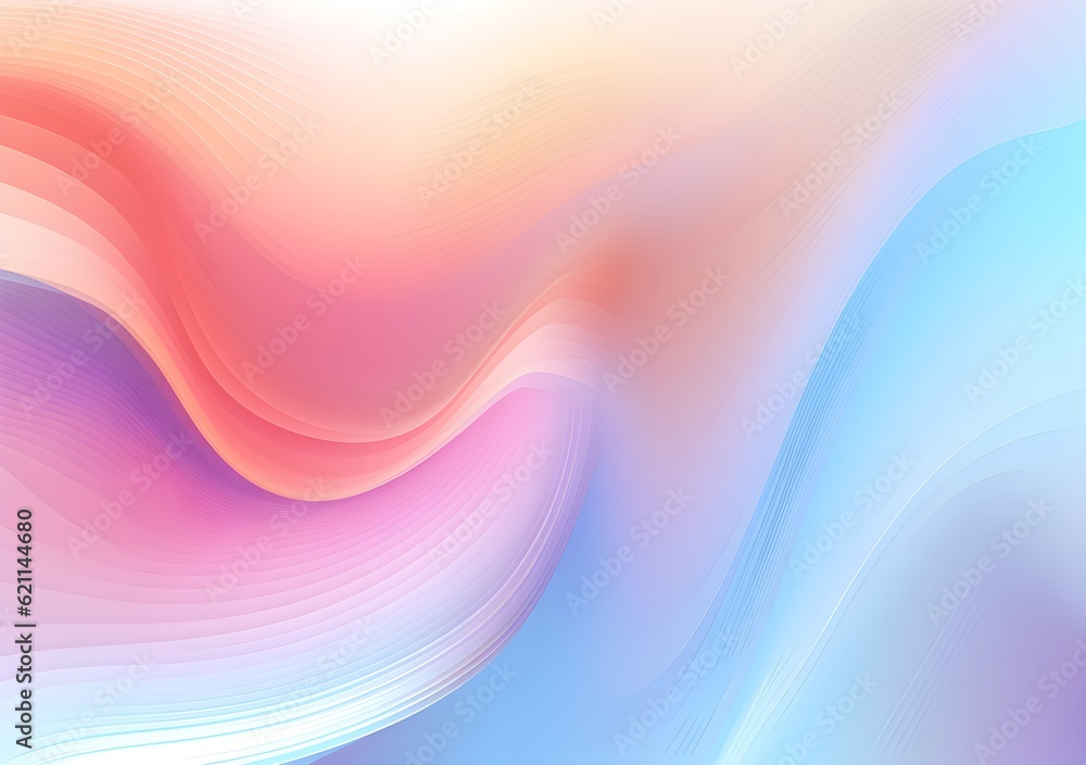 image of abstract gradient holographic background with waves