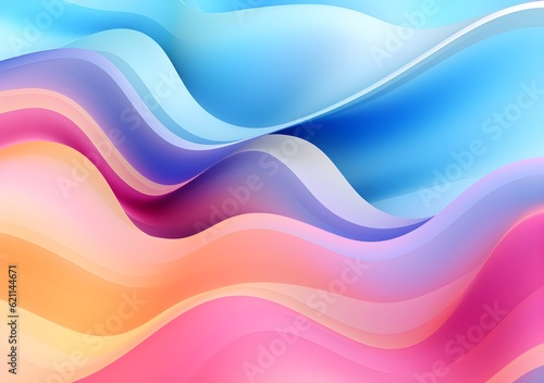 image of abstract gradient holographic background with waves