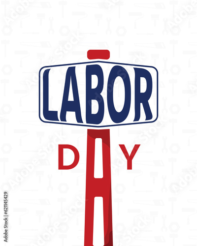 Labor day vector social media post and poster