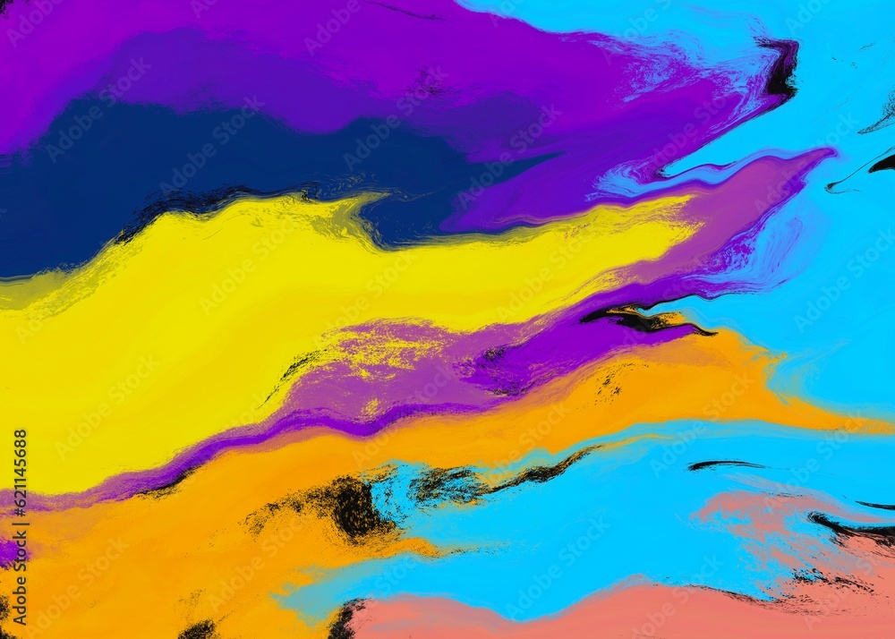 Abstract Colorful Particle Art Abstract Colorful Particle Art