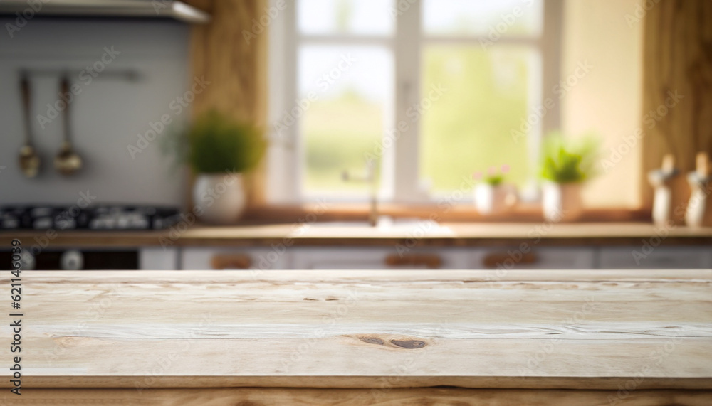Empty tabletop for product display with blurred bathroom interior background Empty tabletop for product display with blurred bathroom interior background