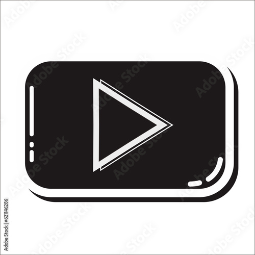 Black Play Button