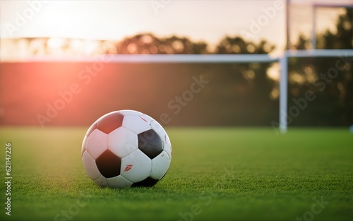 background soccer ball on the field