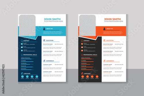 Professional CV resume template design