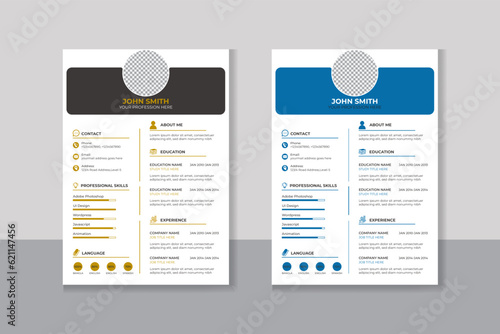 Professional CV resume template design