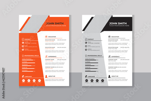 Professional CV resume template design