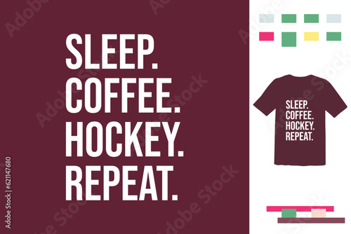 Coffee and hockey t shirt design