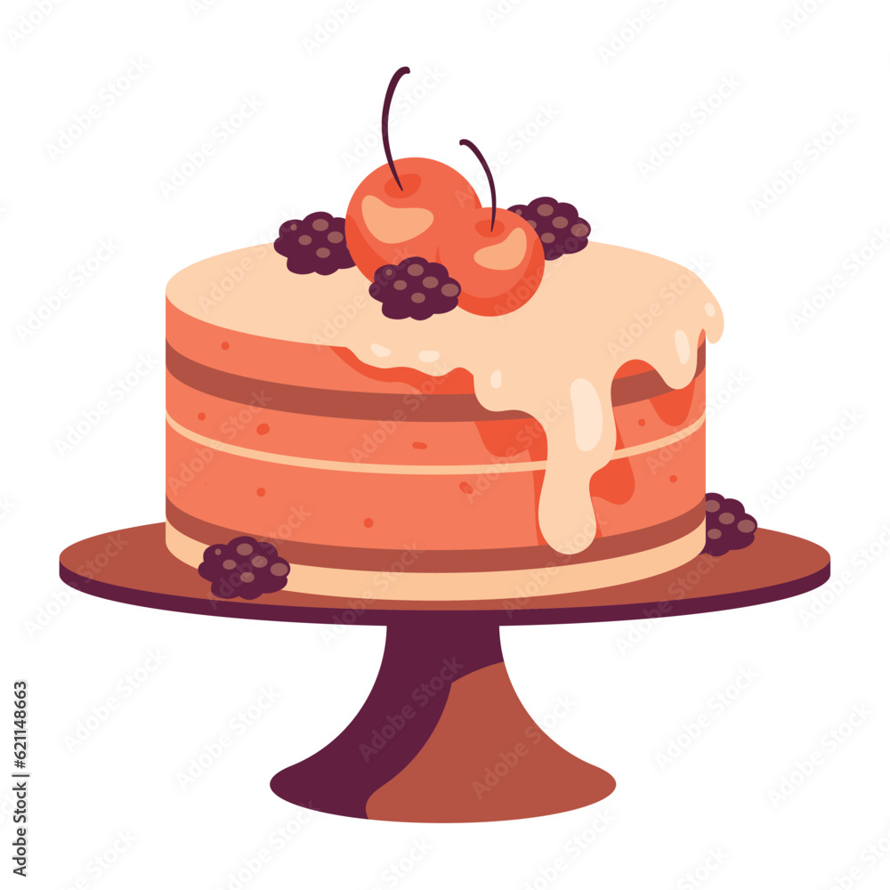 Gourmet dessert with cream, fruit and sweet strawberry Gourmet dessert with cream, fruit and sweet strawberry