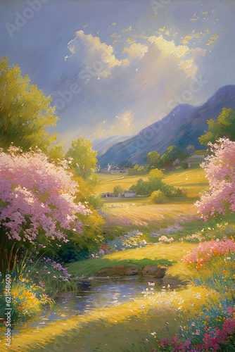 a landscape picture style of impressionism characterized