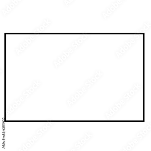 black and white frame in square vector