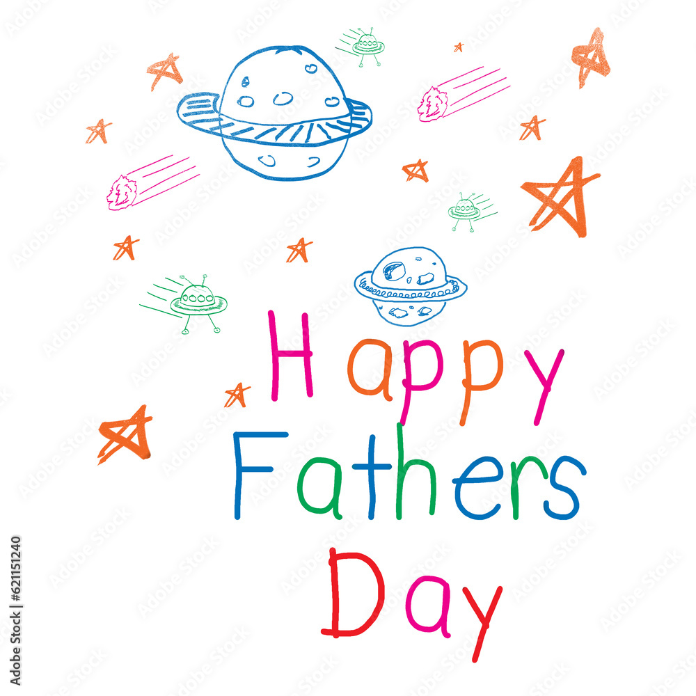 Digital png illustration of father's day text on transparent background