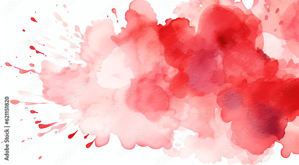 Vibrant Red Abstract Watercolor: Creative Hand-drawn Background with Artistic Flair Vibrant Red Abstract Watercolor: Creative Hand-drawn Background with Artistic Flair