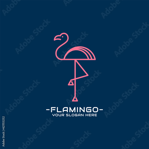 flamingo logo vector illustration