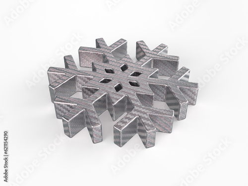 Holographic foil snowflake symbol