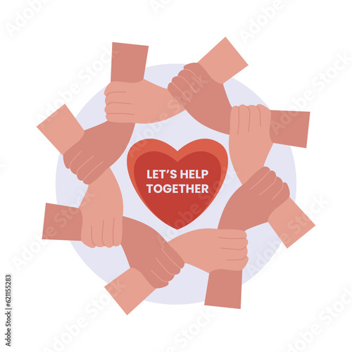 Charity donation illustration concept. Illustration for website, landing page, mobile app, poster and banner. Trendy flat vector illustration