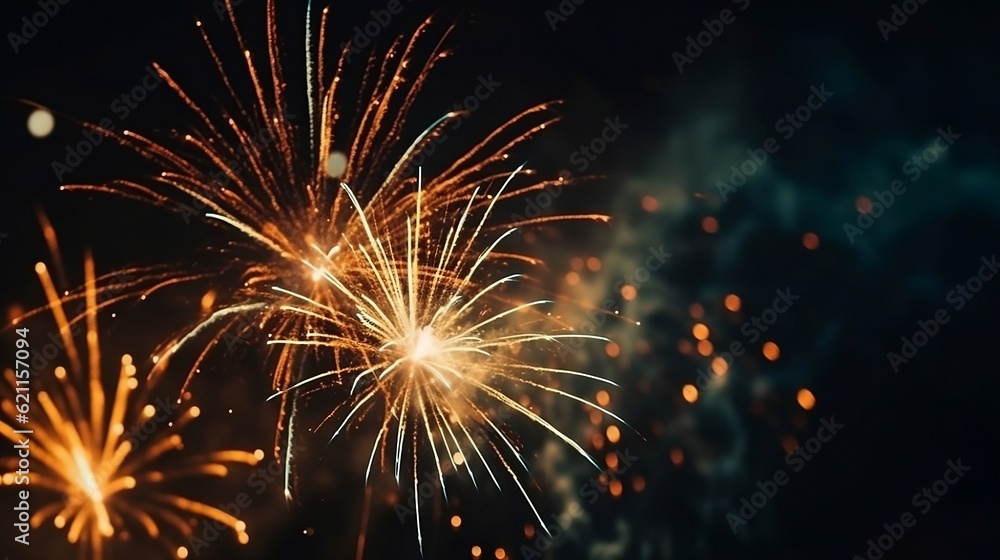 Fototapeta premium Background with fireworks. Generative AI