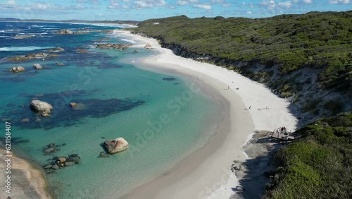 Wallpaper Mural Greens pool drone fly over the beach Torontodigital.ca