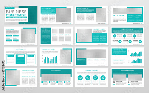 set of corporate presentation template design with minimalist concept and modern layout use for annual report and business profile