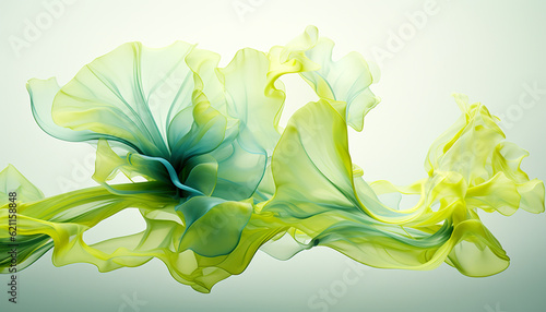 fluid abstract expressionism, blooming flowers