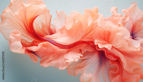 fluid abstract expressionism, blooming flowers