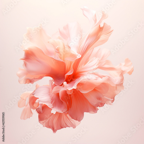 fluid abstract expressionism, blooming flowers