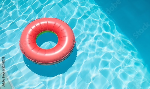 a red float in a pool