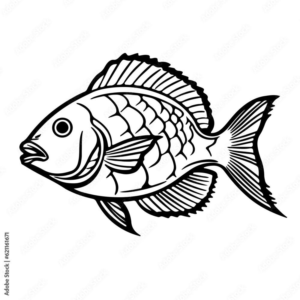 seafood, fish, shell, shirmp, outline vector, illustration, Ai generator seafood, fish, shell, shirmp, outline vector, illustration, Ai generator